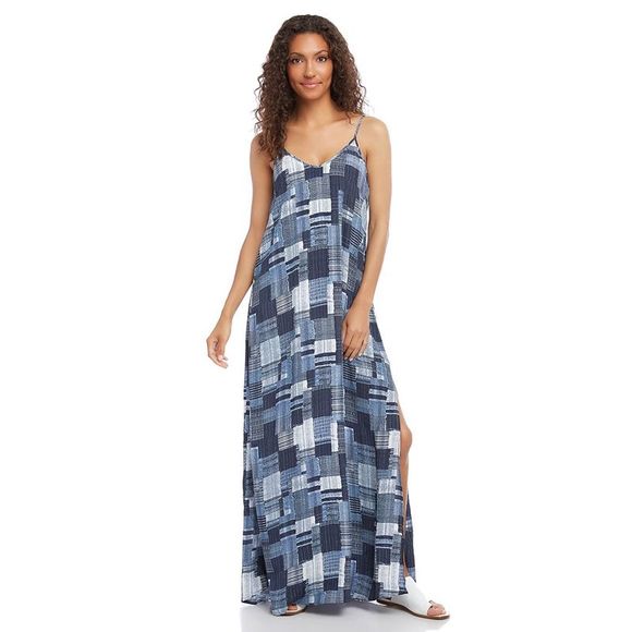 Karen Kane Dresses & Skirts - Karen Kane Women's Double V Maxi Dress -Blue Size X-Small
